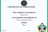 Boot Camp Completion Certificate | Certificate Templates Within Boot Camp Certificate Template