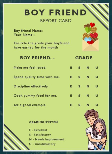 Boyfriend Report Card Template (4) Templates Example Throughout Boyfriend Report Card Template