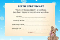 Build A Bear Birth Certificate | Birth Certificate Template With Regard To Quality Build A Bear Birth Certificate Template