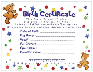 Build A Bear Birth Certificate Template (8) Templates Pertaining To Quality Build A Bear Birth Certificate Template