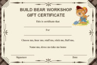 Build A Bear Certificate: 13 Best And Attractive Templates With Regard To Quality Build A Bear Birth Certificate Template