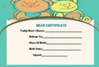 Build A Bear Certificate | Birth Certificate Template With Quality Build A Bear Birth Certificate Template