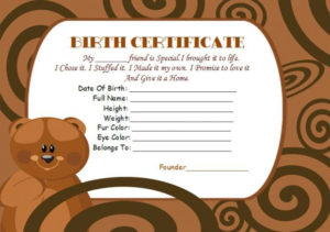 Build A Bear Certificate Template: 15 Attractive With Build A Bear Birth Certificate Template