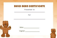 Build Bear Template | Birth Certificate Template Intended For Quality Build A Bear Birth Certificate Template