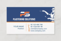 Business Card For Plastering Specialist Pertaining To 11+ Plastering Business Cards Templates