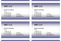 Business Card Templates For Word Pertaining To Business Card Template For Word 2007