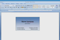 Business Cards Templates Microsoft Word 2010 | Business Card With Free Business Card Template Word 2010