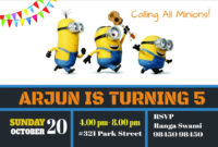 Calling All Minions Birthday Invitation Card Intended For Minion Card Template