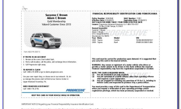 Car Insurance Card Template Pdf | Vincegray2014 For 11+ Free Fake Auto Insurance Card Template