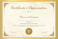 Certificate Appreciation Stock Illustrations – 8,297 With Regard To Best Certificate Of Appreciation Template Doc