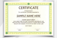 Certificate Landscape Template Stock Vector Illustration Pertaining To Landscape Certificate Templates