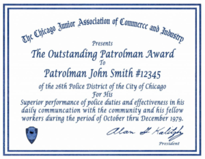 Certificate Letter Awards Chicagocop Pertaining To Life Regarding Life Saving Award Certificate Template