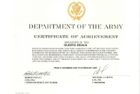Certificate Of Achievement Army Template Di 2020 With Printable Certificate Of Achievement Army Template