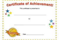 Certificate Of Achievement | Certificate Of Achievement Pertaining To Blank Certificate Of Achievement Template