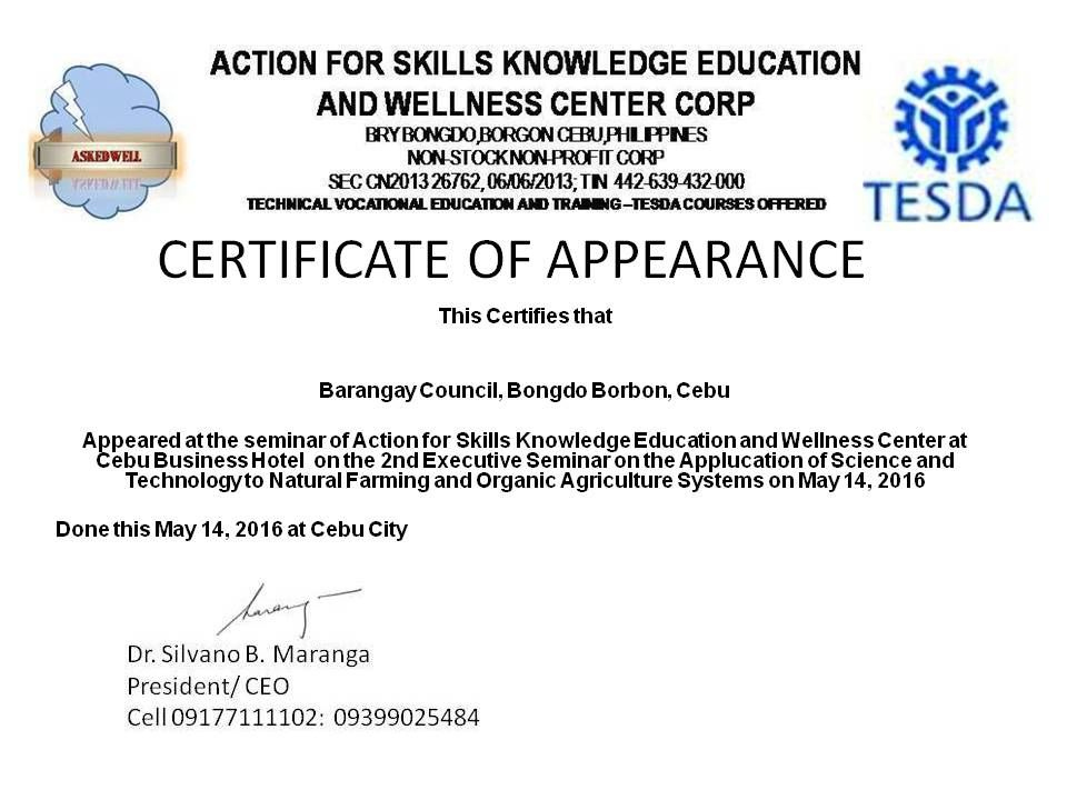 Certificate Of Appearance Template In 2020 | Certificate With Certificate Of Appearance Template