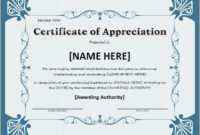 Certificate Of Appreciation For Ms Word Download At Http In Quality Formal Certificate Of Appreciation Template