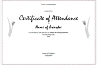 Certificate Of Attendance Conference Template (2 Pertaining To Free Certificate Of Attendance Conference Template