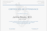 Certificate Of Attendance Conference Template (9 Intended For Free Certificate Of Attendance Conference Template