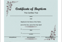 Certificate Of Baptism Printable Certificate | Certificate Throughout Roman Catholic Baptism Certificate Template