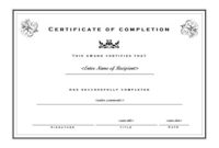 Certificate Of Completion 002 Regarding 11+ Landscape Certificate Templates