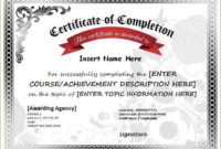 Certificate Of Completion For Ms Word Download At Http://Cer Pertaining To Free Certificate Of Completion Template Word