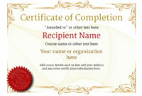 Certificate Of Completion Free Quality Printable Templates Throughout Certificate Of Completion Template Free Printable