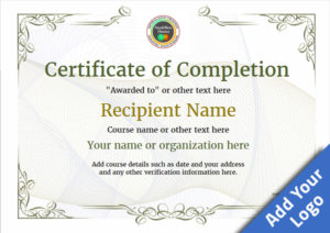 Certificate Of Completion Free Quality Printable Templates Within Free Training Completion Certificate Templates