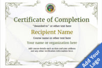 Certificate Of Completion Free Quality Printable Templates Within Quality Class Completion Certificate Template