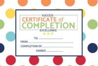 Certificate Of Completion Templates | Customize In Seconds For 11+ Fun Certificate Templates