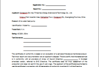 Certificate Of Compliance Template (3) Templates Example Pertaining To Certificate Of Conformity Template