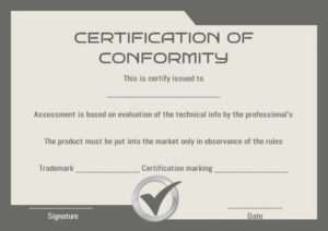 Certificate Of Conformity Sample Templates | Printable With Best Certificate Of Conformance Template