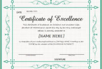 Certificate Of Excellence For Ms Word Download At Http Within 11+ Free Certificate Of Excellence Template