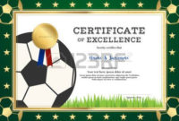 Certificate Of Excellence Template In Sport Theme For In Football Certificate Template