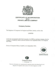 Certificate Of Incorporation For Limited Companies With Regard To Free Share Certificate Template Companies House