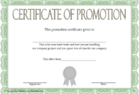 Certificate Of Job Promotion Template Free 1 In 2020 Inside 11+ Promotion Certificate Template