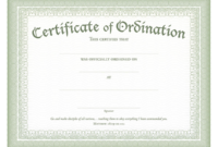Certificate Of Ordination Template (8) Templates Example Regarding Certificate Of Ordination Template