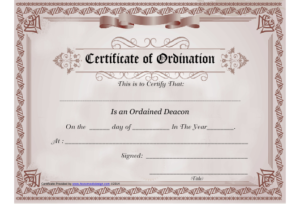 Certificate Of Ordination Template Download Printable Pdf For Professional Certificate Of Ordination Template