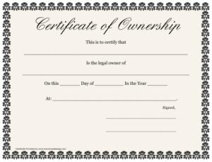 Certificate Of Ownership Template Download Printable Pdf Inside Professional Certificate Of Ownership Template