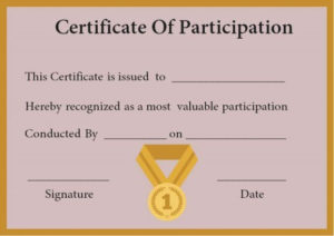 Certificate Of Participation In Workshop Template Regarding Professional Certificate Of Participation In Workshop Template