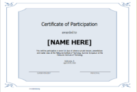Certificate Of Participation Template For Word | Document Hub Inside Certificate Of Participation Word Template