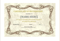 Certificate Of Recognition Template For Word | Document Hub With Regard To Certificate Of Recognition Word Template