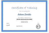 Certificate Of Training Template For Ms Word | Document Hub Intended For Training Certificate Template Word Format