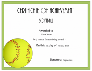 Certificate | Softball Awards, Certificate Templates, Awards Throughout Best Softball Award Certificate Template