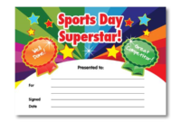 Certificate: Sports Day Superstar | Sports Day Certificates Pertaining To Quality Sports Day Certificate Templates Free