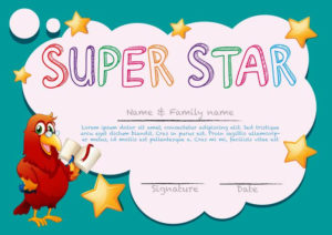 Certificate Template For Super Star Download Free Vectors Inside Star Certificate Templates Free