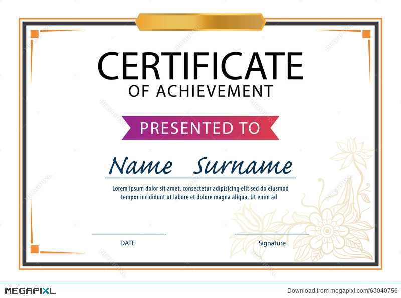 Certificate Template,Diploma Layout,A4 Size Illustration Intended For Quality Certificate Template Size
