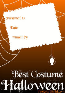 Certificate Templates :: Best Halloween Costume Inside Halloween Costume Certificate Template