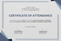 Certificate Templates: Free Conference Attendance Within Intended For Conference Participation Certificate Template