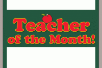Certificates 4 Teachers: Free Certificate Builder : Award With Teacher Of The Month Certificate Template