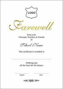 Certificates :: A4 Size :: Farewell A4 Within Farewell Regarding Farewell Certificate Template